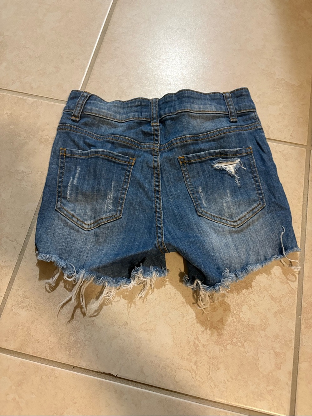 Women’s Distressed Denim Shorts - Blue